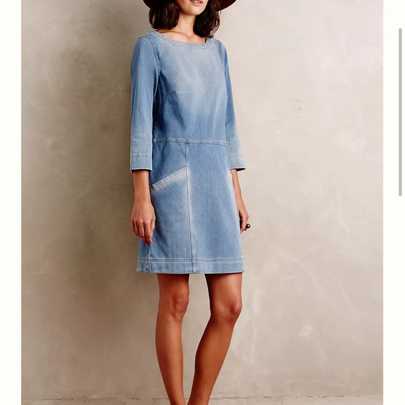 Ag Adriano Goldschmied Dresses & Skirts - AG Adriano Goldschmied Light Blue Chambray Shift Dress